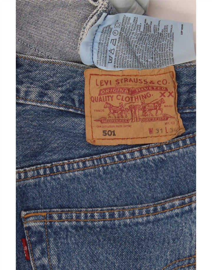 LEVI'S Mens 501 Straight Jeans W31 L30  Blue Cotton
