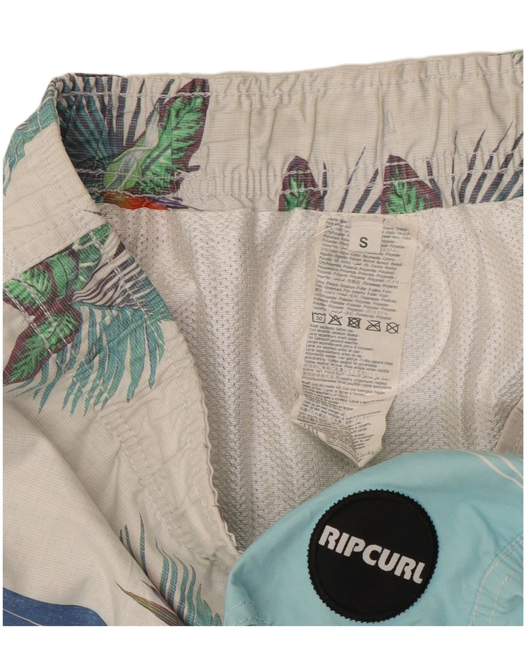 Rip Curl Mens Graphic Swimming Shorts Small Multicoloured Striped