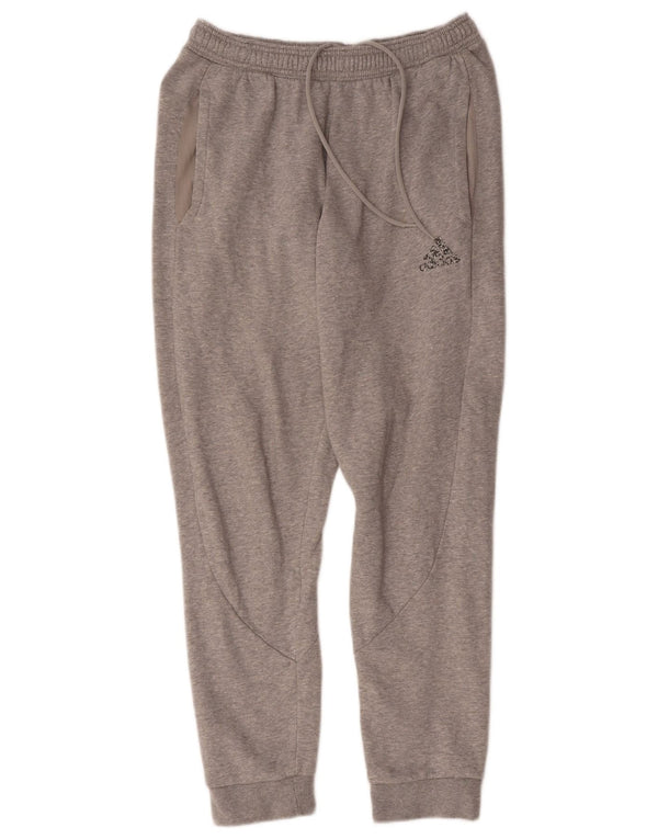 Adidas Womens Tracksuit Trousers Joggers UK 14 Medium  Grey Cotton