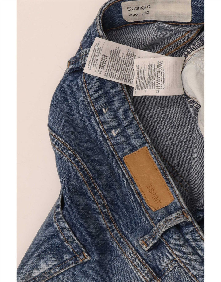 Esprit Womens Straight Jeans W30 L32 Blue Cotton
