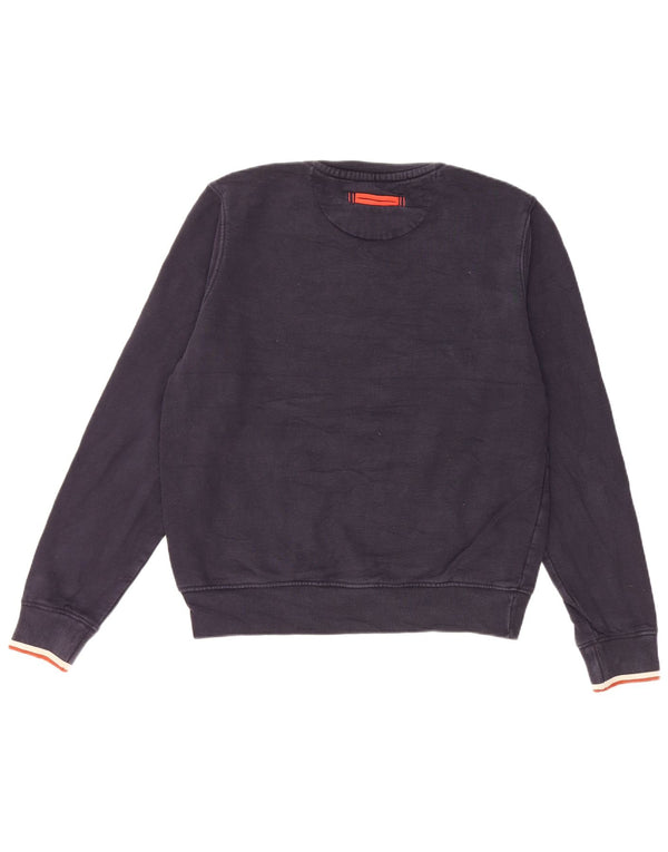 Blauer Boys Graphic Sweatshirt Jumper 13-14 Years Large Navy Blue Cotton