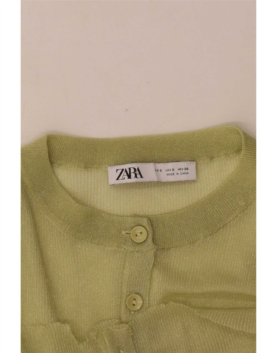 Zara Womens Oversized Cardigan Sweater UK 10 Small Green