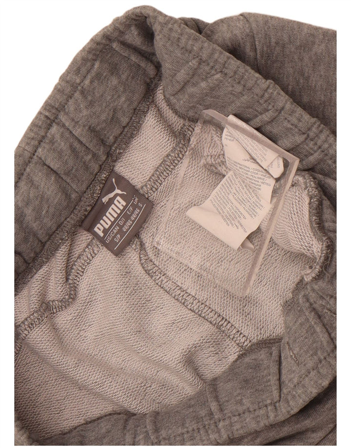 Puma Mens Graphic Sport Shorts Small Grey Flecked Cotton