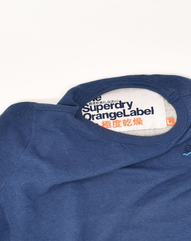 SUPERDRY Mens Sweatshirt Jumper Large Navy Blue Cotton | Vintage Superdry | Thrift | Second-Hand Superdry | Used Clothing | Messina Hembry 