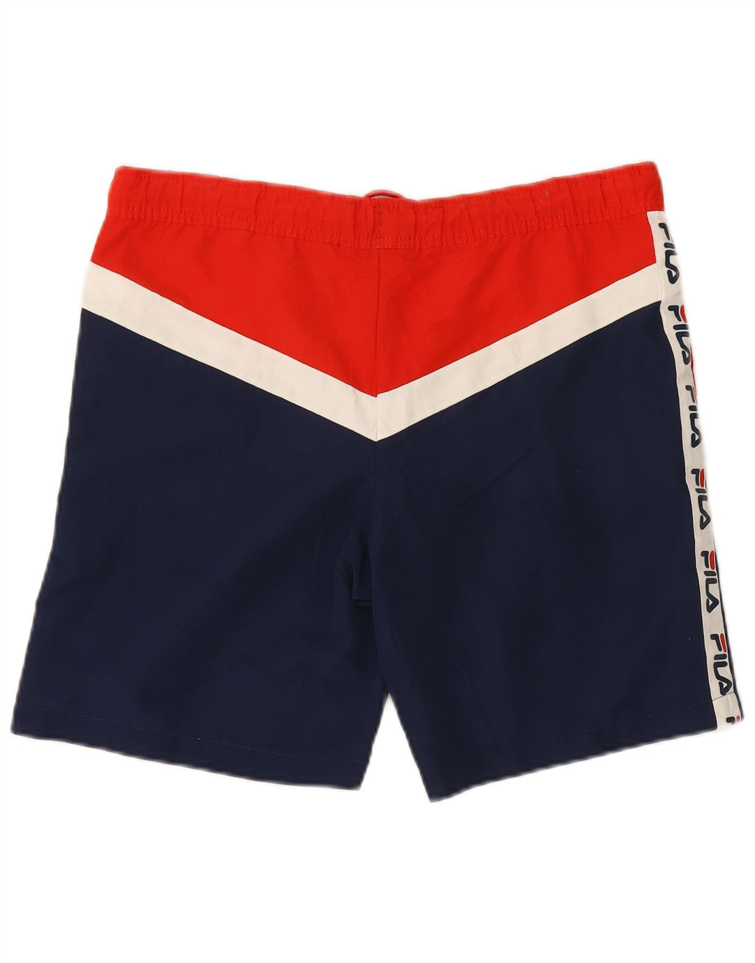 Fila Mens Graphic Swimming Shorts Small  Blue Colourblock Polyester