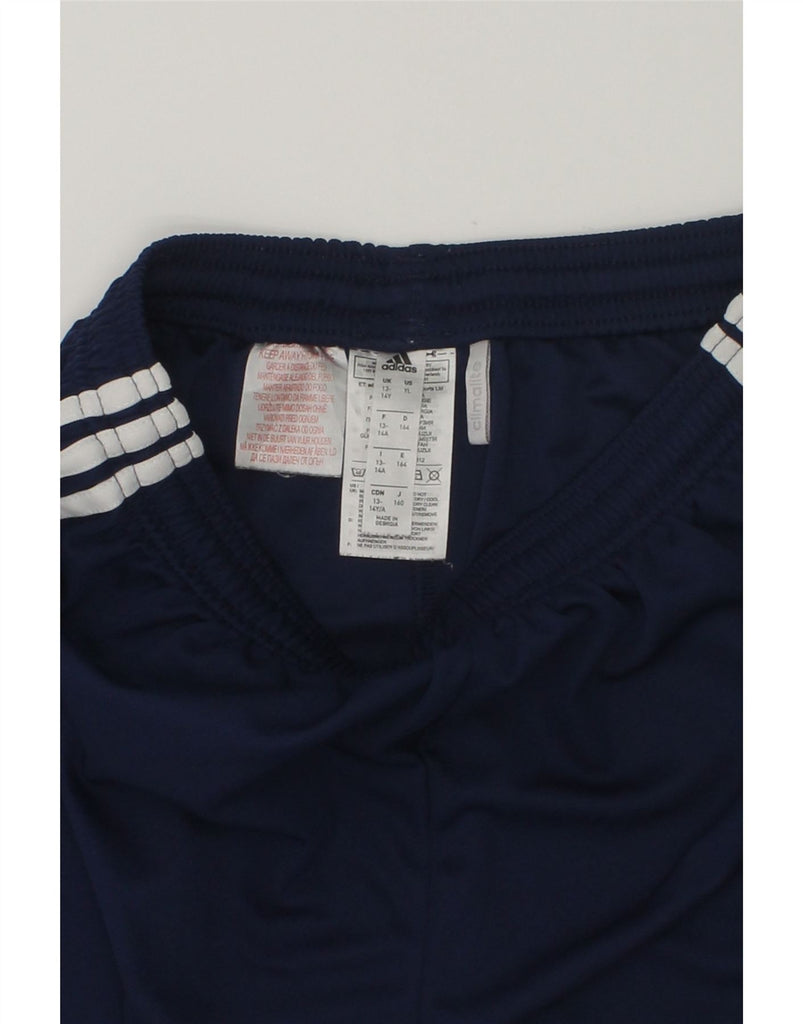 ADIDAS Boys Climalite Sport Shorts 13-14 Years Navy Blue Polyester | Vintage Adidas | Thrift | Second-Hand Adidas | Used Clothing | Messina Hembry 