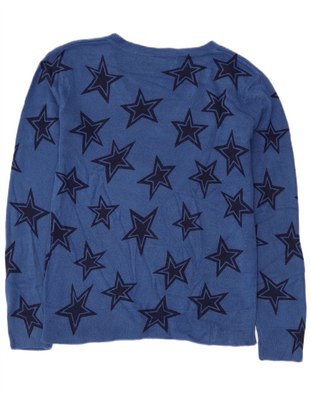 MARKS & SPENCER Womens V-Neck Jumper Sweater UK 10 Small  Blue