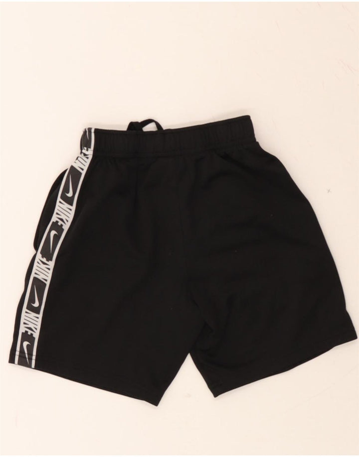 NIKE Boys Graphic Sport Shorts 8-9 Years Small  Black Polyester Vintage Nike and Second-Hand Nike from Messina Hembry 