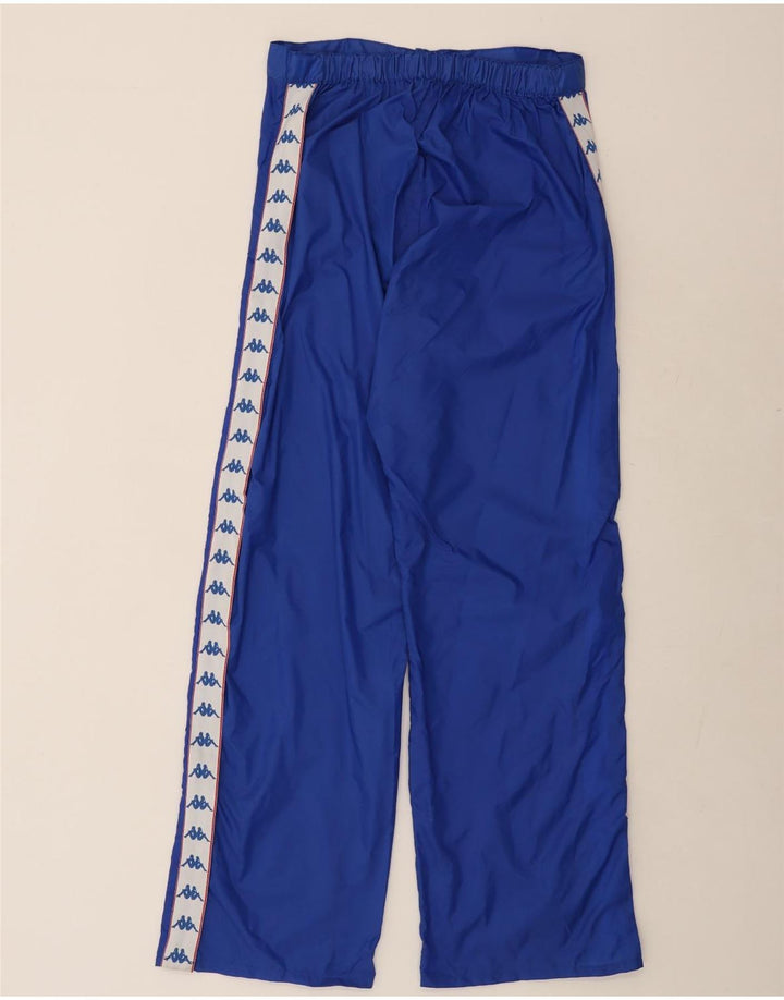 KAPPA Mens Graphic Waterproof Trousers IT 52 Large Blue Colourblock