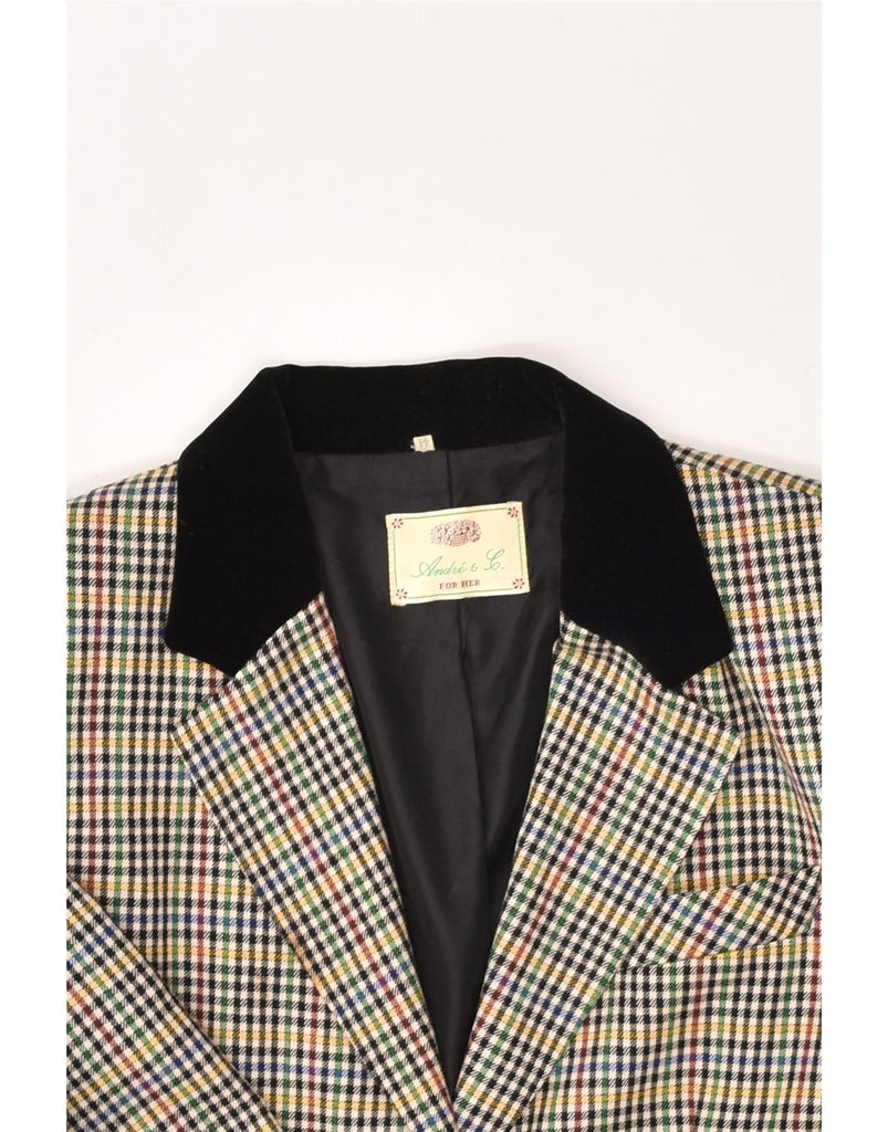 VINTAGE Womens 3 Button Blazer Jacket IT 44 Medium Multicoloured | Vintage Vintage | Thrift | Second-Hand Vintage | Used Clothing | Messina Hembry 