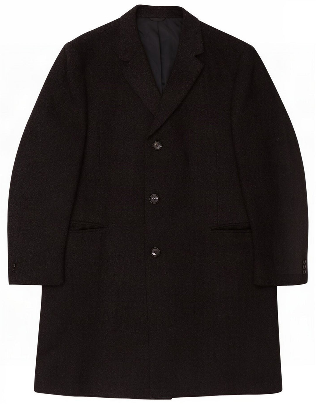 Lebole Mens Overcoat UK 40 Large Black