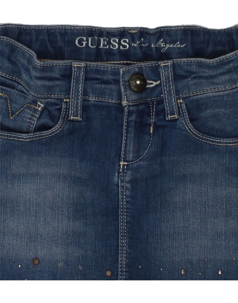 GUESS Girls Los Angeles Denim Skirt 5-6 Years W22  Navy Blue Cotton | Vintage Guess | Thrift | Second-Hand Guess | Used Clothing | Messina Hembry 