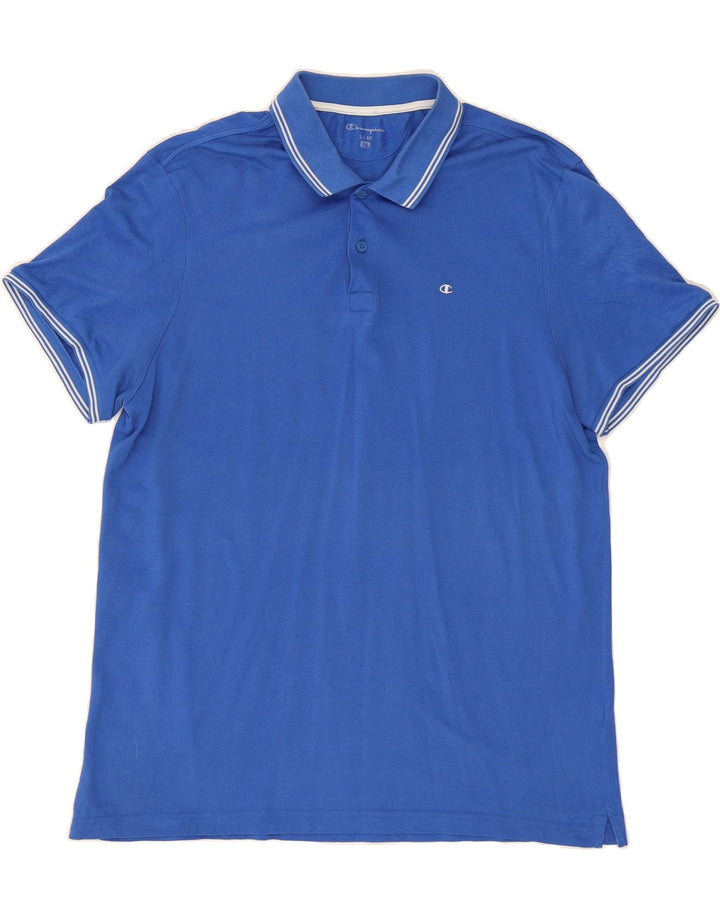 CHAMPION Mens Easy Fit Polo Shirt Large Blue Vintage Champion and Second-Hand Champion from Messina Hembry 