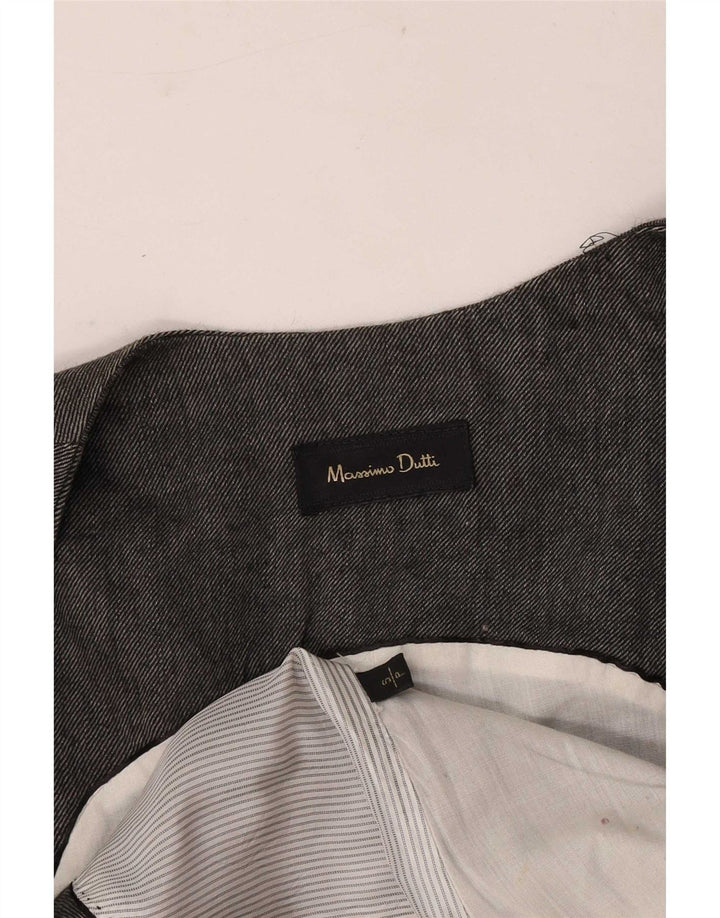 Massimo Dutti Womens Waistcoat UK 10 Small Grey