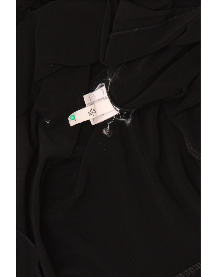 VINTAGE Womens A-Line Dress IT 48 XL Black Acetate Vintage Vintage and Second-Hand Vintage from Messina Hembry 