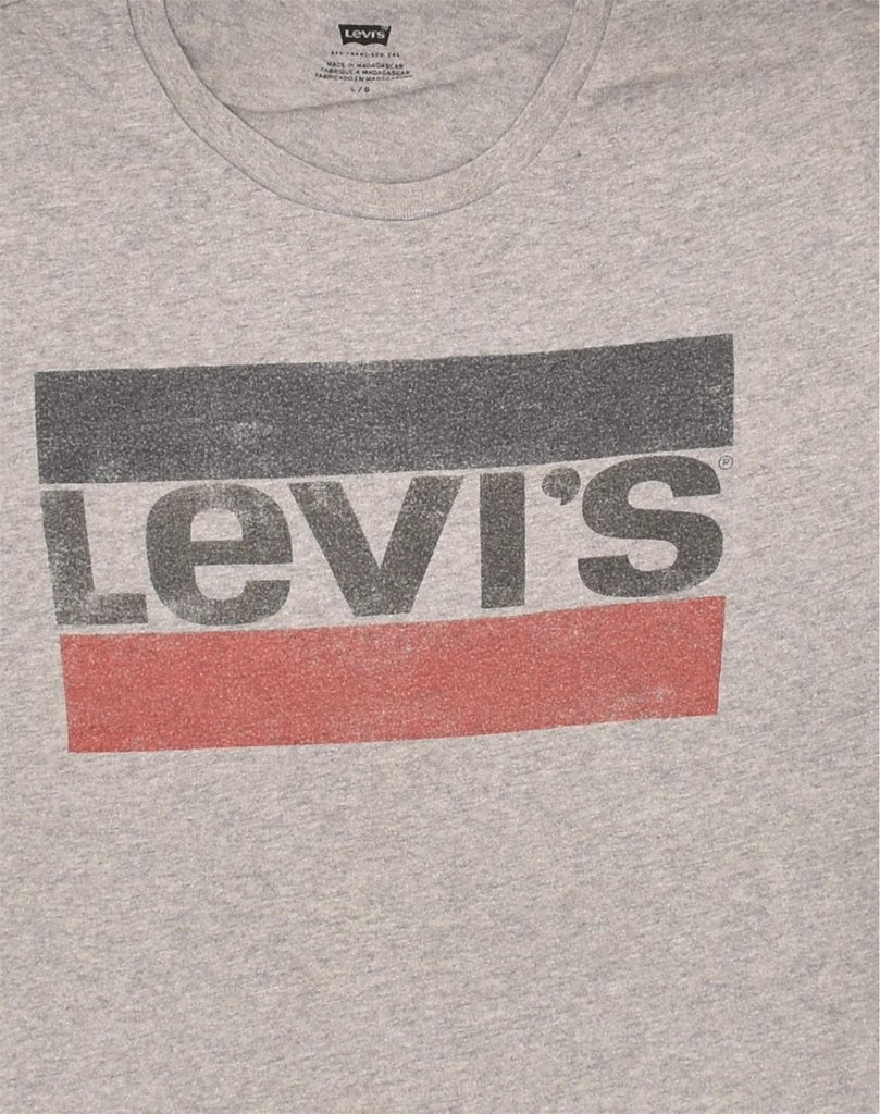 LEVI'S Mens Graphic T-Shirt Top Large Grey | Vintage Levi's | Thrift | Second-Hand Levi's | Used Clothing | Messina Hembry 