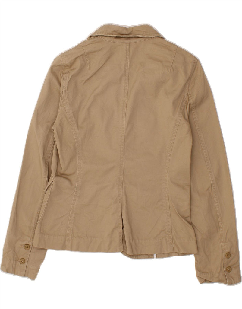 J. CREW Womens 1 Button Blazer Jacket UK 6 XS Beige Cotton Vintage J. Crew and Second-Hand J. Crew from Messina Hembry 