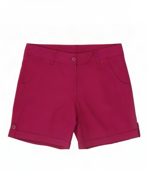Mountain Warehouse Womens Casual Shorts UK 12 Medium W30 Pink Cotton