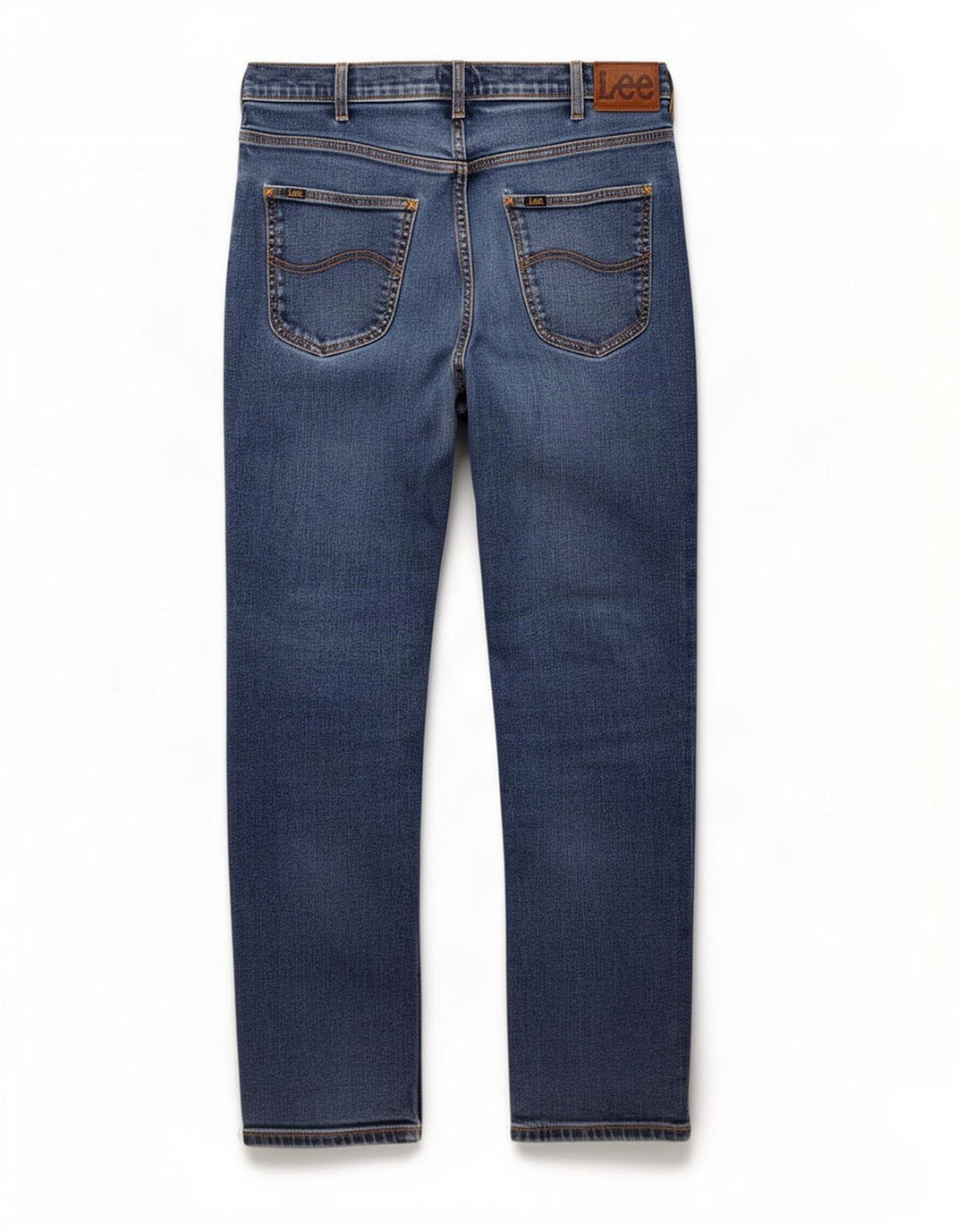Lee Mens Brooklyn Straight Jeans W36 L32 Blue Cotton