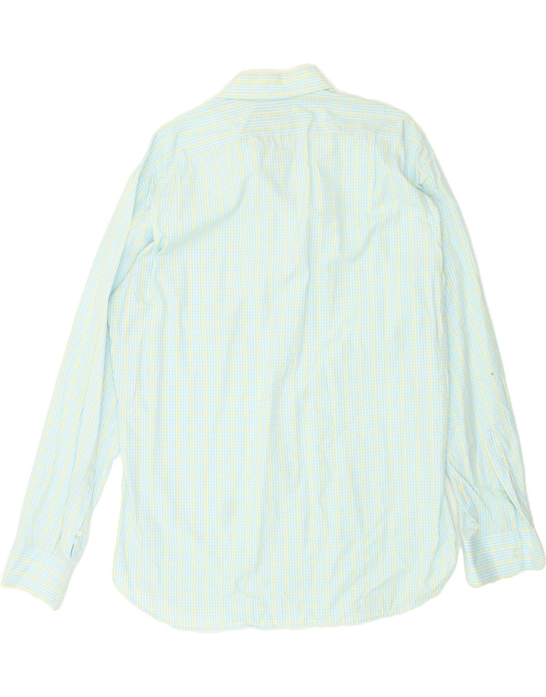 J. CREW Mens Shirt Size 17 1/ 2 XL Blue Check Cotton | Vintage J. Crew | Thrift | Second-Hand J. Crew | Used Clothing | Messina Hembry 