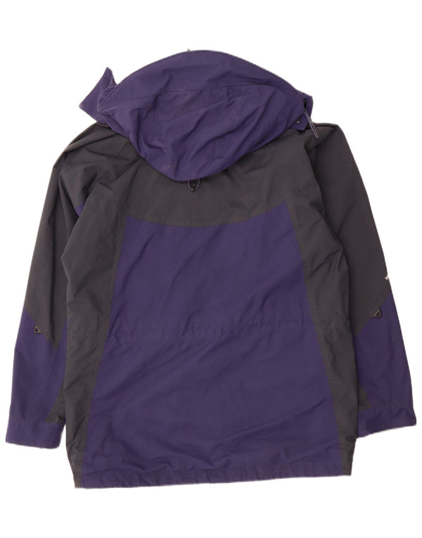 Sprayway Mens Hooded Rain Jacket UK 38 Medium Navy Blue Colourblock