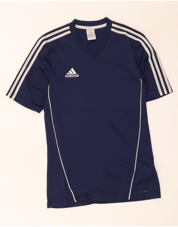 Adidas Mens T-Shirt Top Small Navy Blue Polyester