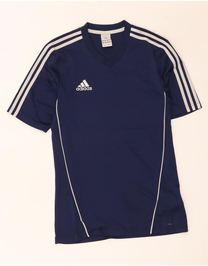Adidas Mens T-Shirt Top Small Navy Blue Polyester