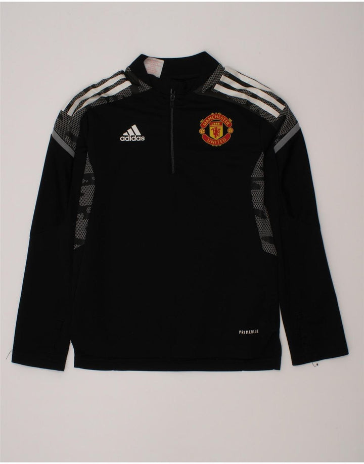 Adidas Boys Graphic Pullover Tracksuit Top 7-8 Years Black