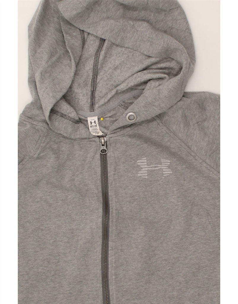 UNDER ARMOUR Womens Oversized Graphic Hoodie Jumper UK 14 Medium Grey | Vintage Under Armour | Thrift | Second-Hand Under Armour | Used Clothing | Messina Hembry 