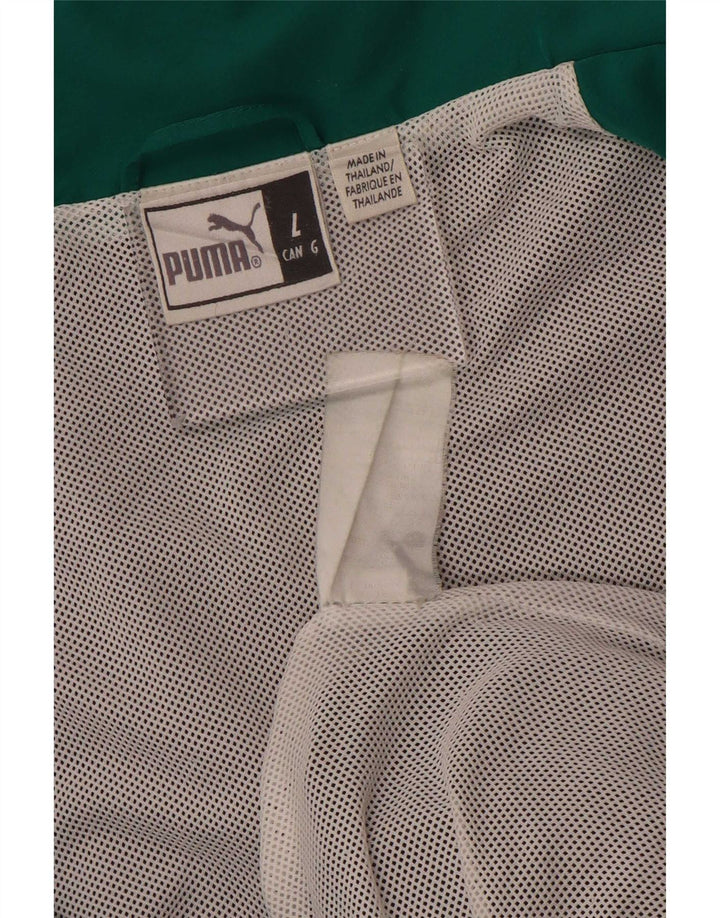 Puma Mens Graphic Tracksuit Top Jacket Large Brown Colourblock Polyester