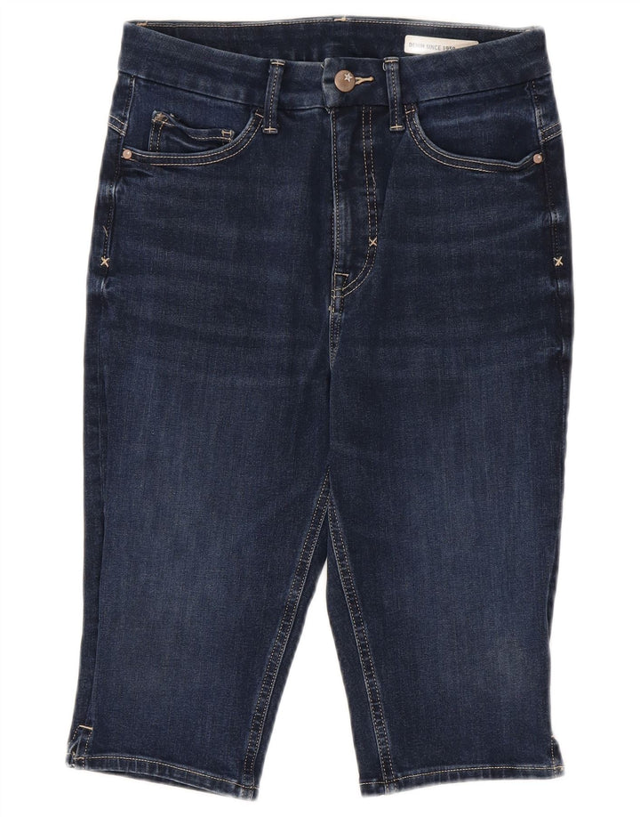 Marks & Spencer Womens Bermuda Denim Shorts UK 10 Small W28 Navy Blue