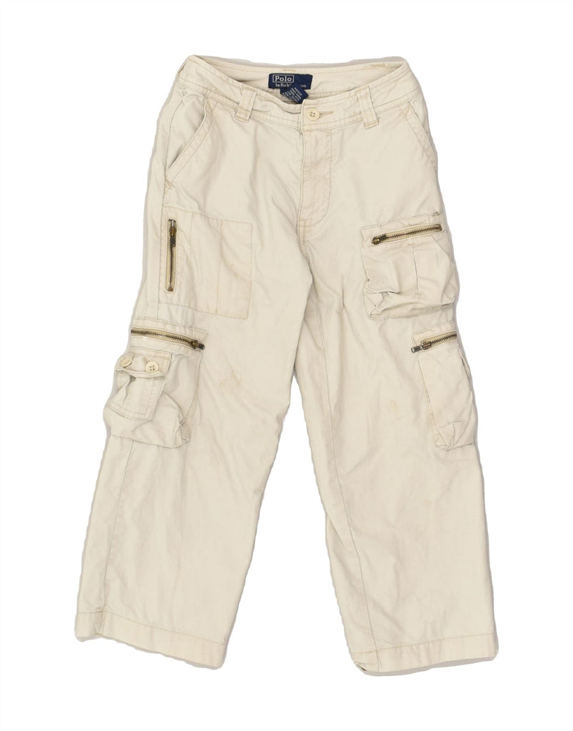 POLO RALPH LAUREN Boys Straight Cargo Trousers 5-6 Years W21 L18  Grey | Vintage Polo Ralph Lauren | Thrift | Second-Hand Polo Ralph Lauren | Used Clothing | Messina Hembry 