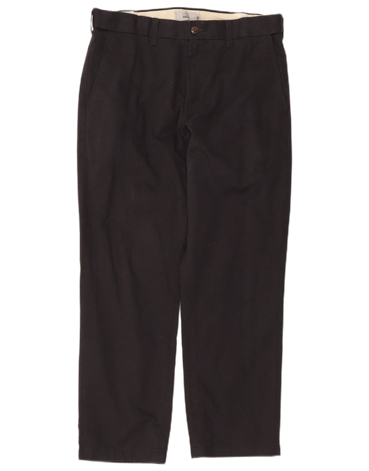 Marks & Spencer Mens Regular Fit Chino Trousers W34 L29 Black Cotton