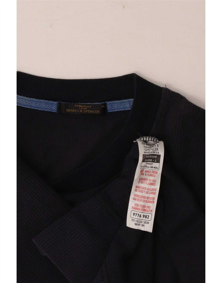 Marks & Spencer Mens Sweatshirt Jumper Medium Navy Blue Cotton