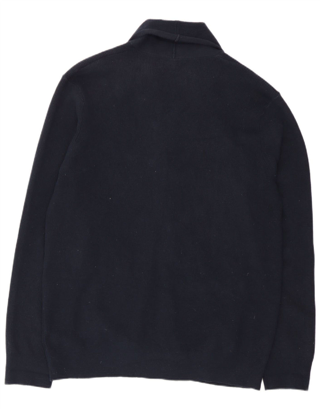 Marks & Spencer Mens Cardigan Sweater XL Navy Blue Polyester