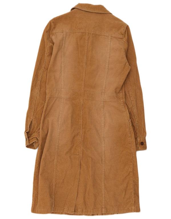 Warehouse Womens Corduroy Shirt Dress UK 12 Medium Beige