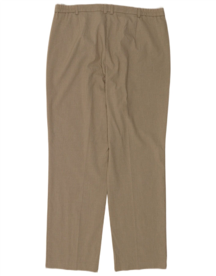 Marks & Spencer Womens Straight Suit Trousers UK 14 Medium W32 L28 Grey