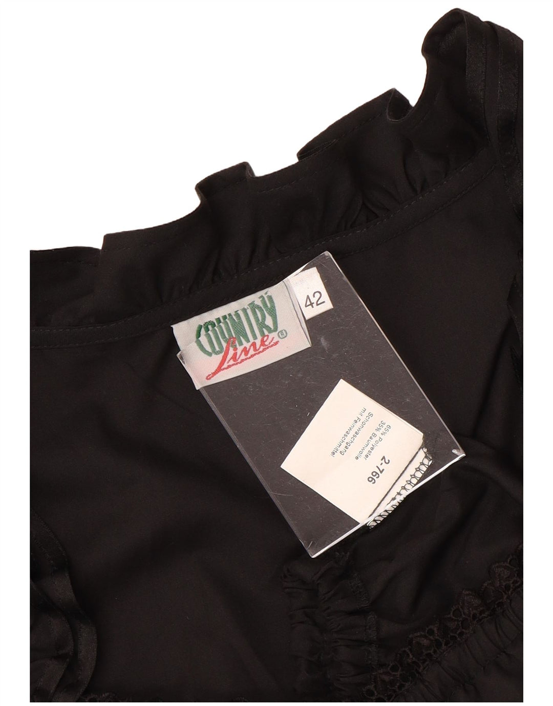 COUNTRY Womens Crop Blouse Top IT 42 Medium Black Polyester