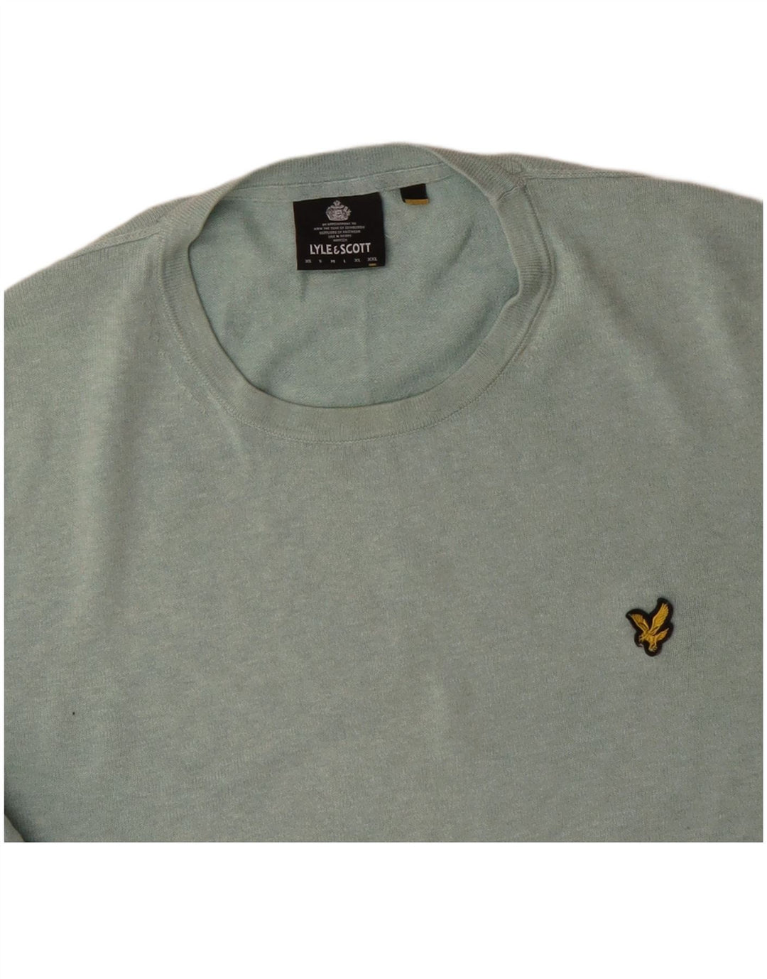 LYLE & SCOTT Mens Crew Neck Jumper Sweater 2XL Green Cotton