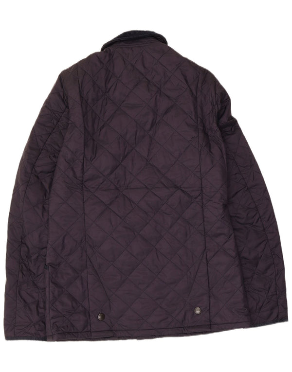 Barbour Mens Quilted Jacket UK 36 Small Navy Blue