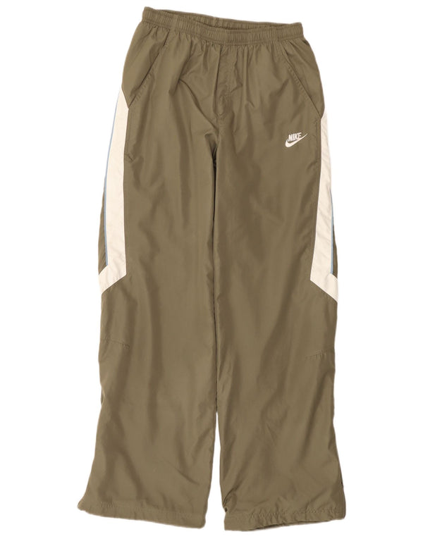Nike Boys Graphic Tracksuit Trousers 13-14 Years XL Khaki Colourblock