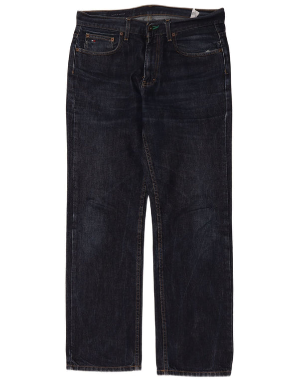 Tommy Hilfiger Mens Straight Jeans W32 L32 Navy Blue Cotton