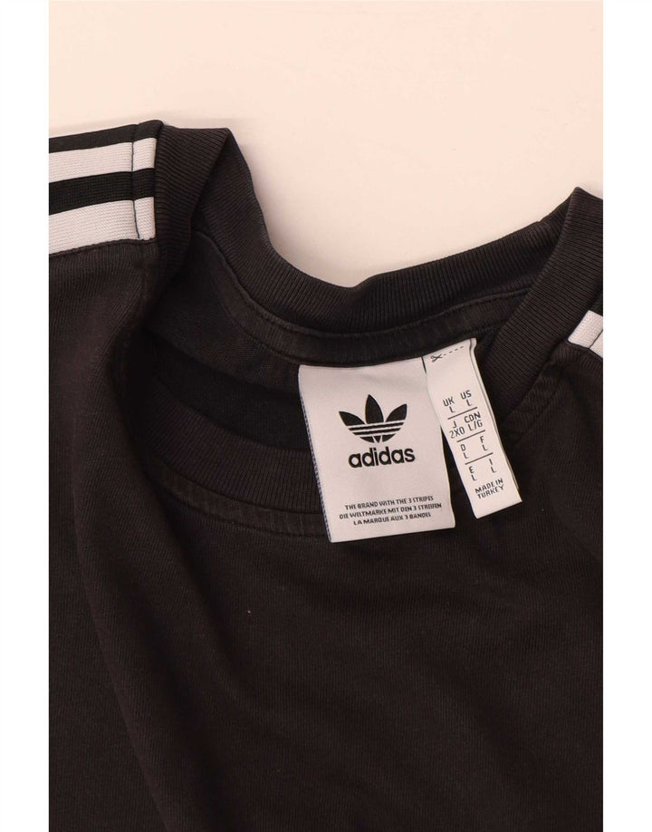Adidas Mens T-Shirt Large Black Cotton