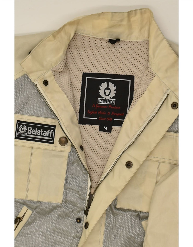 BELSTAFF Mens Utility Jacket UK 38 Medium Beige Colourblock Nylon | Vintage Belstaff | Thrift | Second-Hand Belstaff | Used Clothing | Messina Hembry 