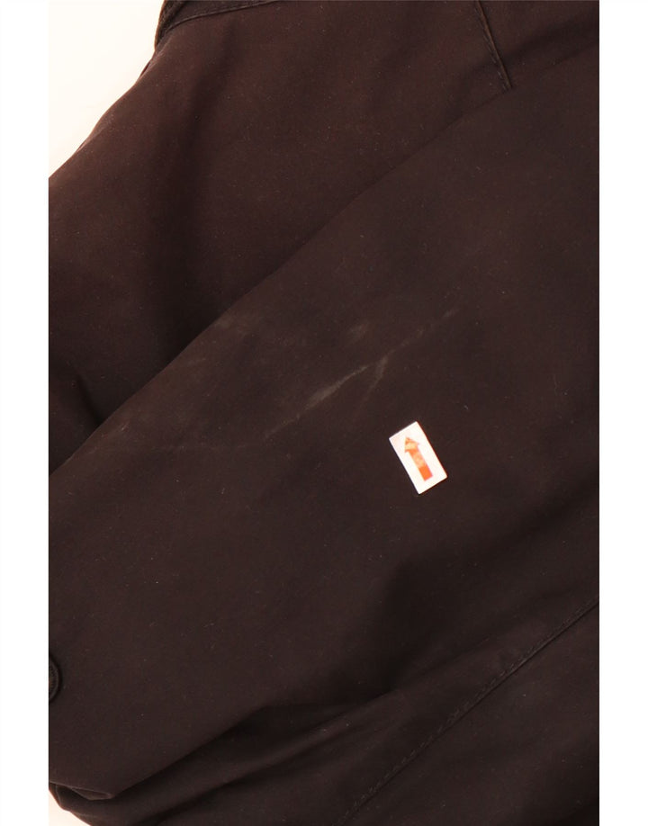 Barbour Mens Waxed Cotton Jacket UK 40 Large Black Cotton