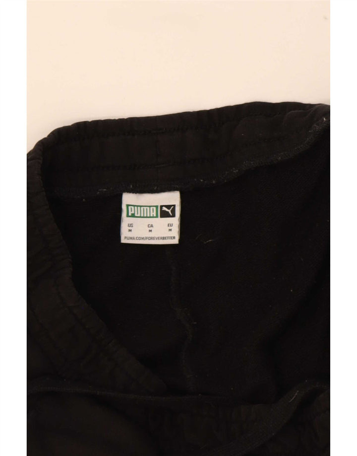 Puma Mens Graphic Tracksuit Trousers Joggers Medium Black Cotton