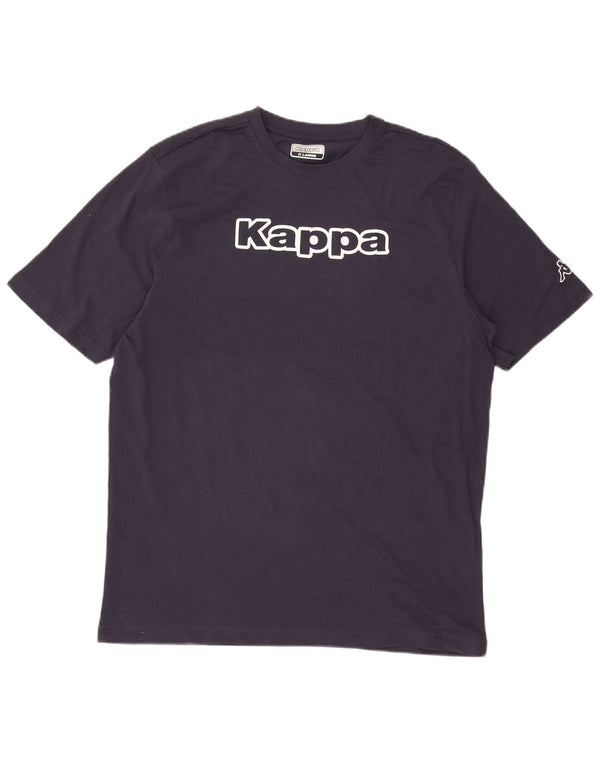Kappa Mens Graphic T-Shirt Top XL Navy Blue Cotton