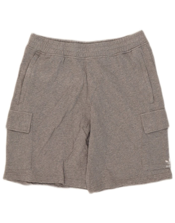 Adidas Mens Cargo Sport Shorts Large  Grey Cotton