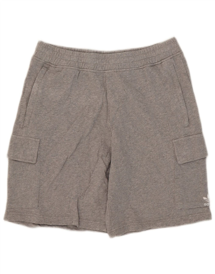 Adidas Mens Cargo Sport Shorts Large  Grey Cotton