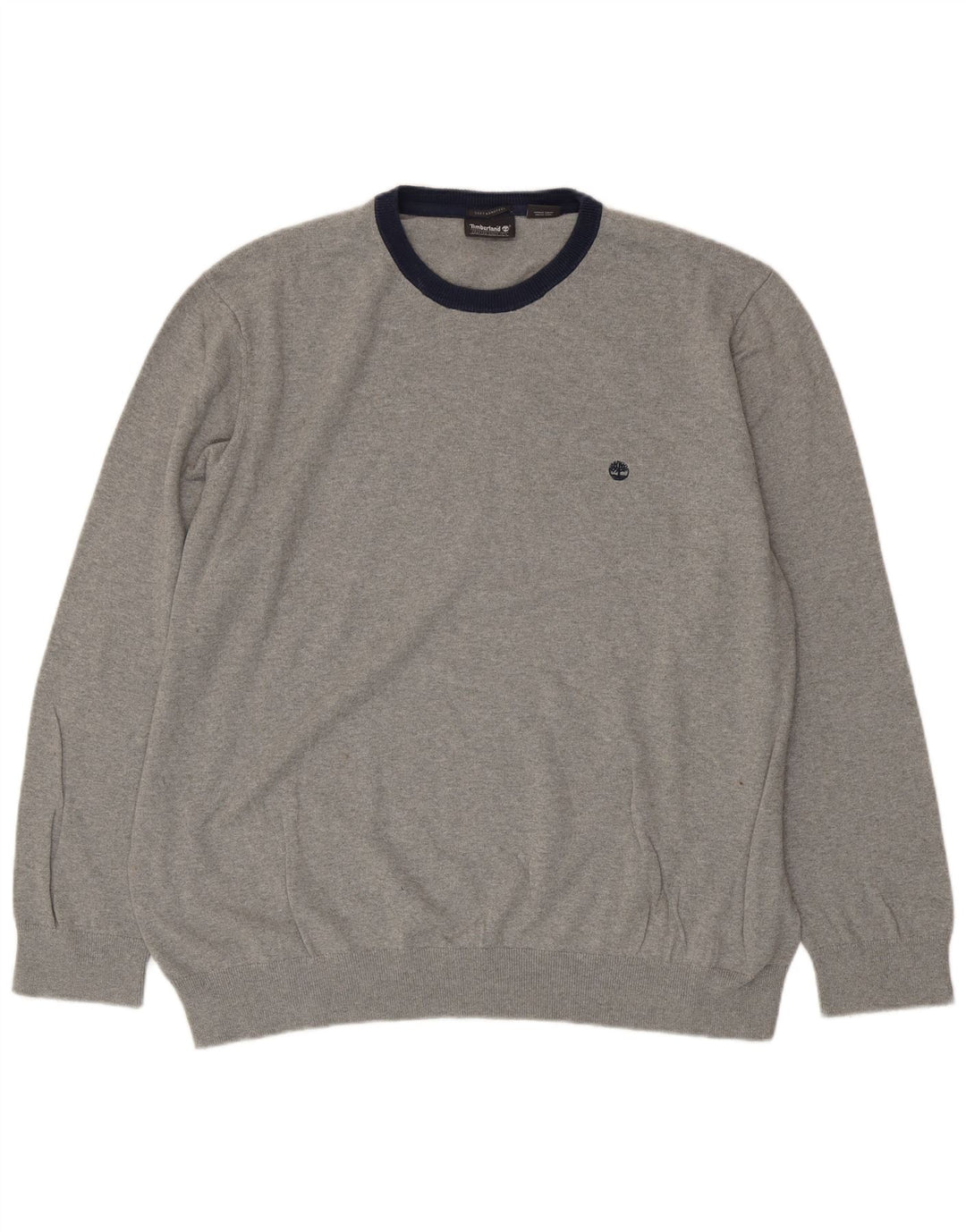 TIMBERLAND Mens Crew Neck Jumper Sweater 3XL Grey Cotton